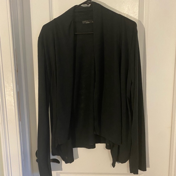 Prana Navy Draped Open-Front Cardigan - Picture 2 of 6